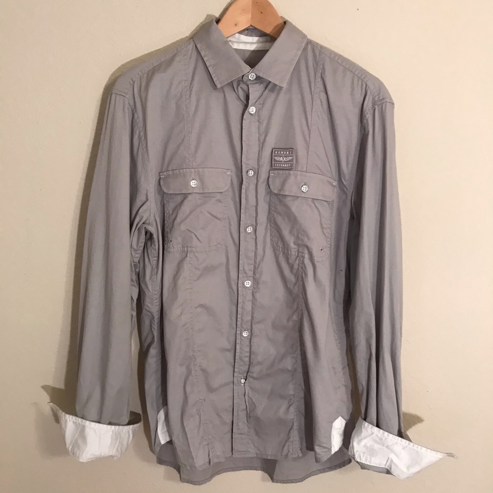 Armani Exchange Utility Patch Button Down Shirt - image 2